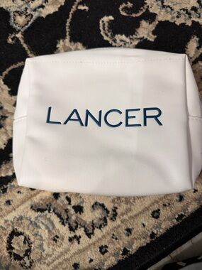 Lancer White Women’s Tote Bag with Navy Logo